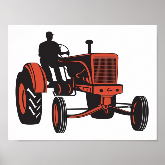 Vintage Tractor Poster (Front)