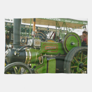 vintage tractor tea towel