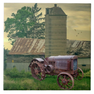 VINTAGE TRACTOR TILE