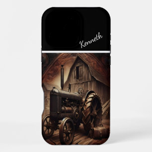 Vintage Tractor Under Rustic Barn iPhone 16 Pro Max Case
