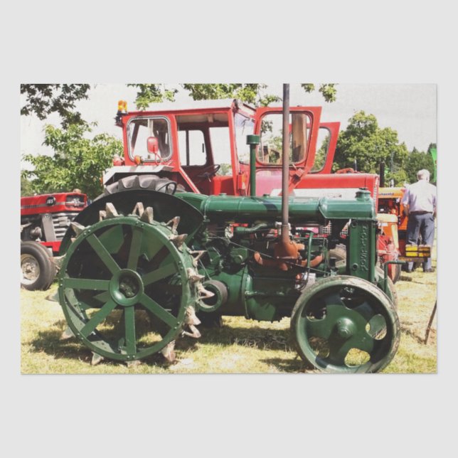 VINTAGE TRACTORS   TISSUE PAPER (Front)