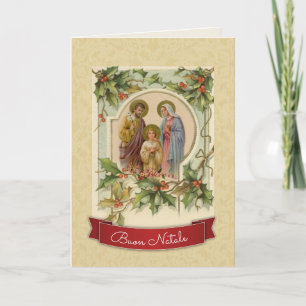 Vintage Traditional Catholic Christmas in Italian Card