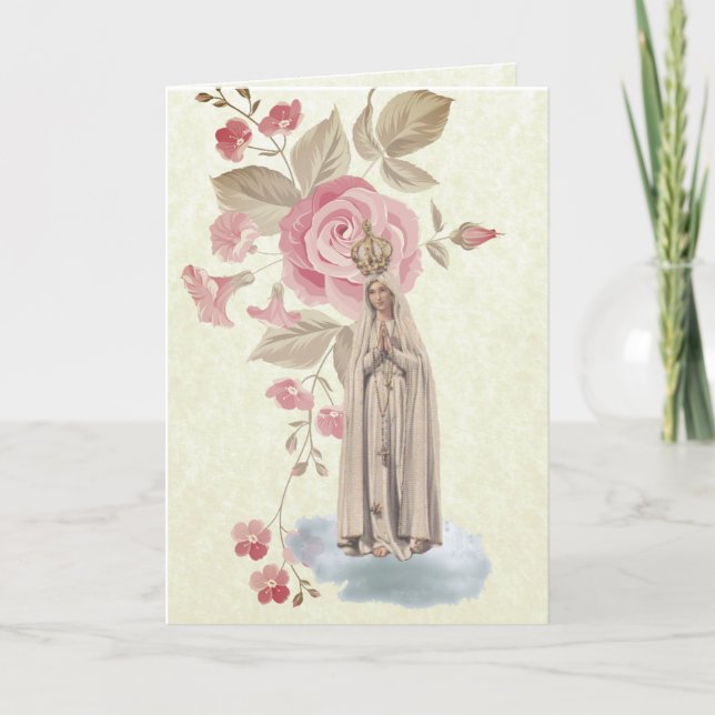 Vintage Traditional Catholic Communion Invitation (Front)