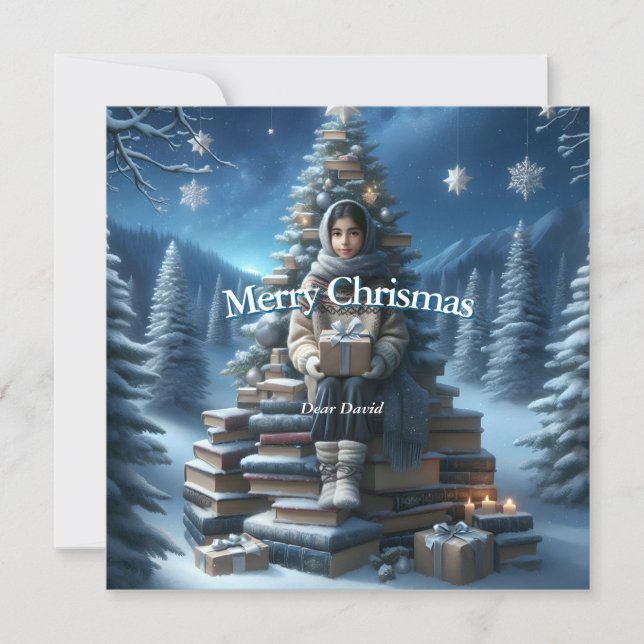 Vintage traditional christmas postcard (Front)