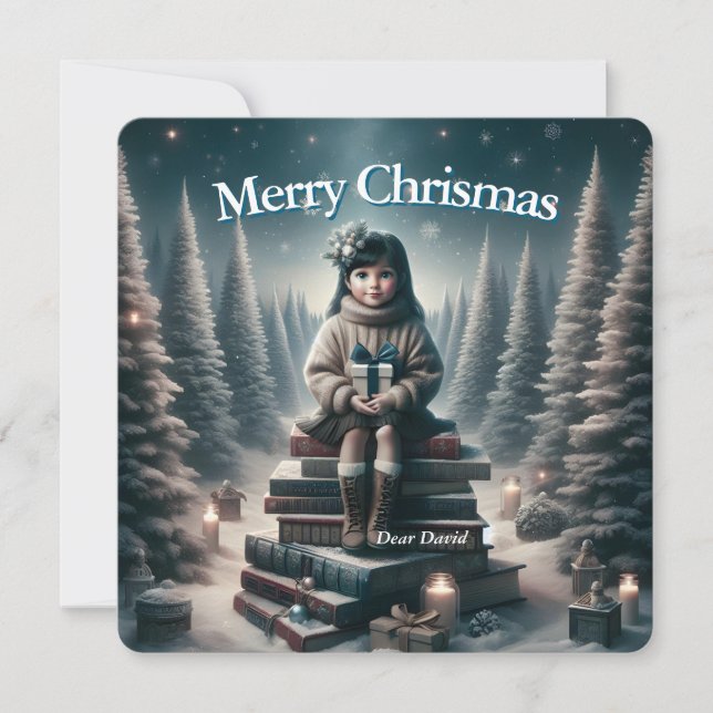 Vintage traditional christmas postcard (Front)