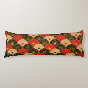 Vintage Traditional Japanese Paper Print Body Cushion