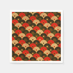 Vintage Traditional Japanese Paper Print Napkin
