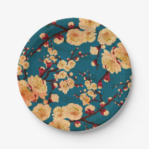 Vintage Traditional Japanese Paper Print Paper Plate