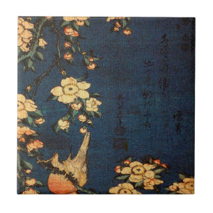 Vintage Traditional Japanese Paper Print Tile