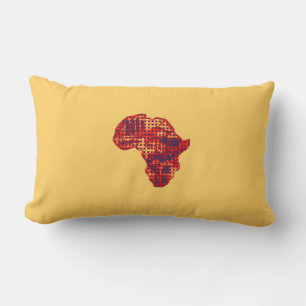 Vintage Traditional Map of Africa Lumbar Cushion