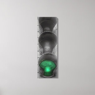 Vintage Traffic Light Canvas Art
