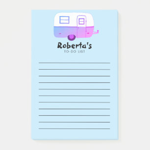 Vintage Trailer Camper Grocery Shop TO-DO List Post-it Notes