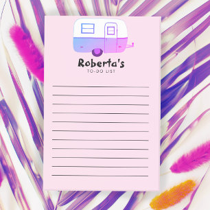 Vintage Trailer Camper Grocery Shop TO-DO List Post-it Notes