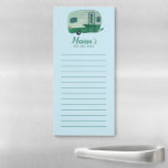 Vintage Trailer Custom Grocery Shopping To-DO List Magnetic Notepad<br><div class="desc">Make your shopping lists in style with this customisable grocery shopping or to-do list notepad. Change the text to suit your needs. Keep or delete the lines too. Check my shop for more!</div>