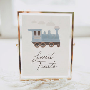 Vintage Train Birthday Party Sweet Treats Sign