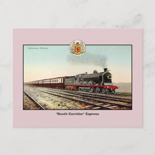 Vintage train Caledonian Railway Postcard (Front)