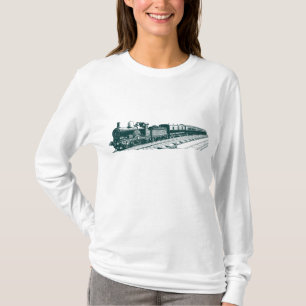 Vintage Train - Dark Green T-Shirt