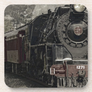 Vintage train decor design coaster