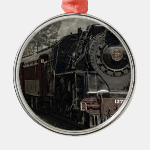 Vintage train decor design metal tree decoration