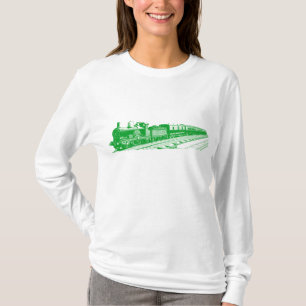 Vintage Train - Grass Green T-Shirt