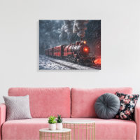 Vintage Train In a Snow Storm