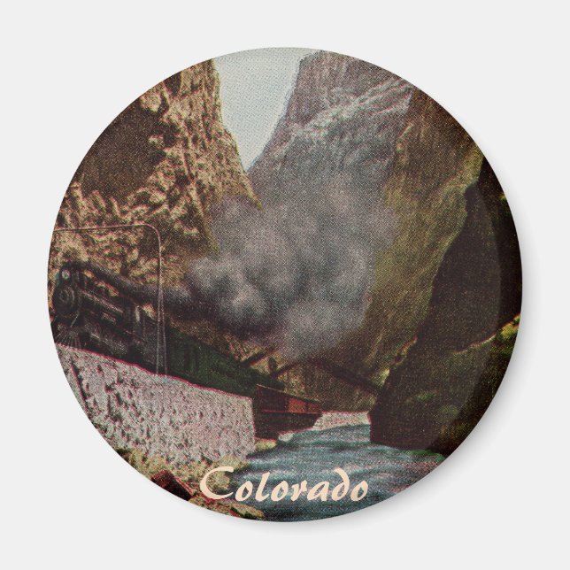 Vintage Train in Royal Gorge Magnet (Front)