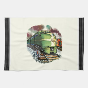 Vintage Train Kitchen Towel