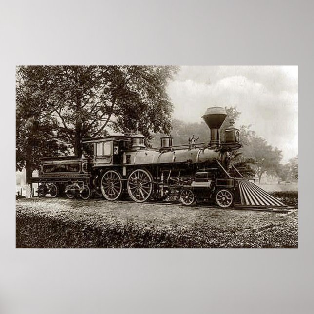 Vintage Train / Locomotive Photo Poster (Front)