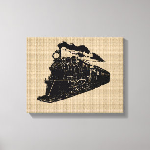 Vintage Train on Canvas Print