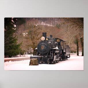 Vintage Train Poster Print