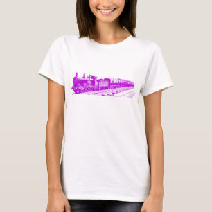 Vintage Train - Purple T-Shirt