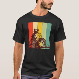 Vintage Train Retro Machine Transport Vehicles Rai T-Shirt