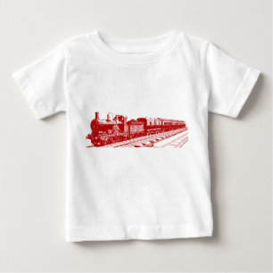 Vintage Train - Ruby Baby T-Shirt