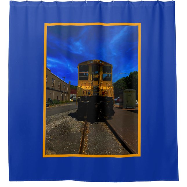Vintage Train Shower Curtain (Front)