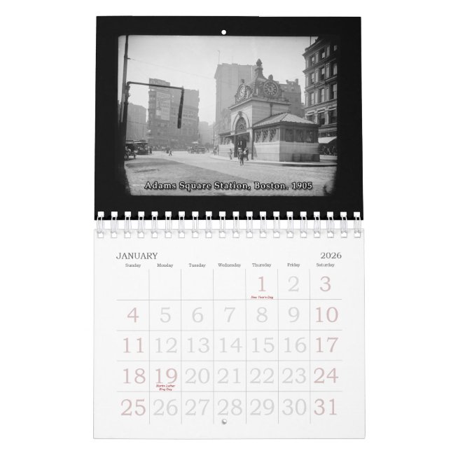 Vintage Train Station Photos 1890s - 1900s Calendar (Jan 2026)