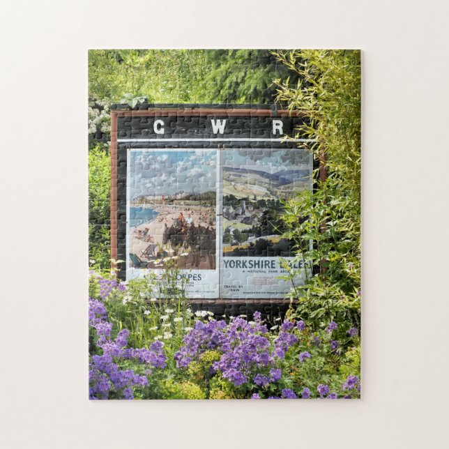 VINTAGE TRAIN STATION SIGNS JIGSAW PUZZLE (Vertical)
