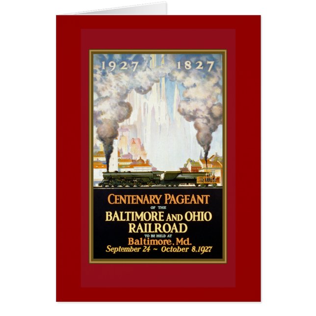 Vintage Train Travel Poster Art (Front)