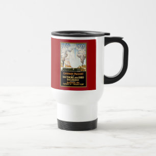 Vintage Train Travel Poster Art Mug