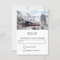 Vintage Train Travelling through Winter RSVP