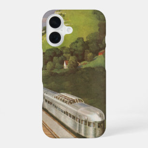 Vintage Train Vacation, Locomotive in Country iPhone 16 Case