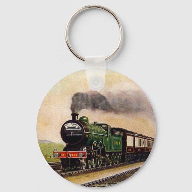 Vintage-Train-West Riding Pullman Keychain (Front)