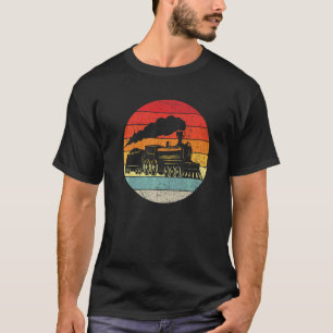 Vintage Trains Steam Locomotive Railroad Retro Men T-Shirt