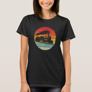 Vintage Trains Steam Locomotive Railroad Retro Men T-Shirt