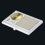 Vintage Transistor Radio Business Card Holder<br><div class="desc">Vintage Transistor Radio in Classy White and Gold Colour</div>