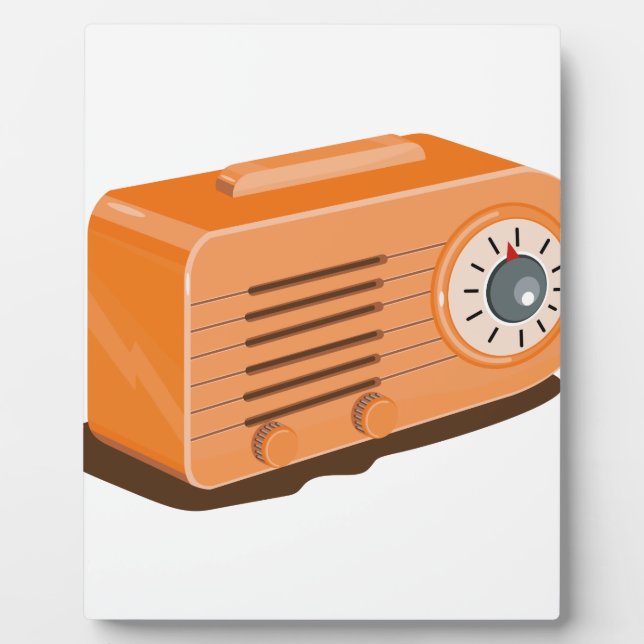 Vintage Transistor Radio Retro Plaque (Front)