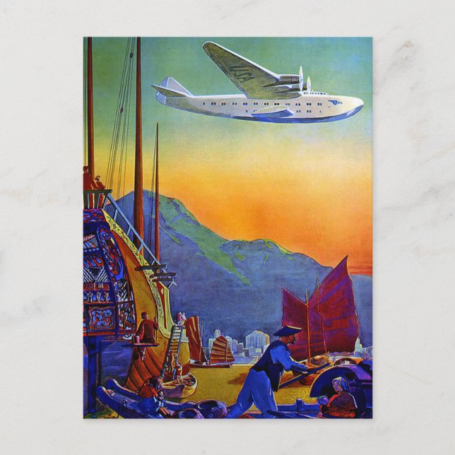 Vintage Transpacific Travel Postcard (Front)