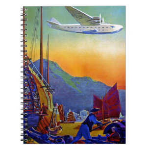 Vintage Transpacific Travel Spiral Notebook