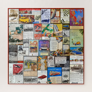 VINTAGE TRANSPORTATION ADS THEME JIGSAW PUZZLE