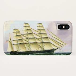 Vintage Transportation Antique Clipper Ship at Sea Case-Mate iPhone Case