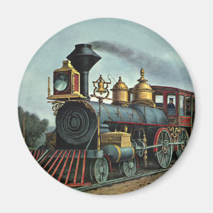 Vintage Transportation, Coal Train Locomotive Magnet
